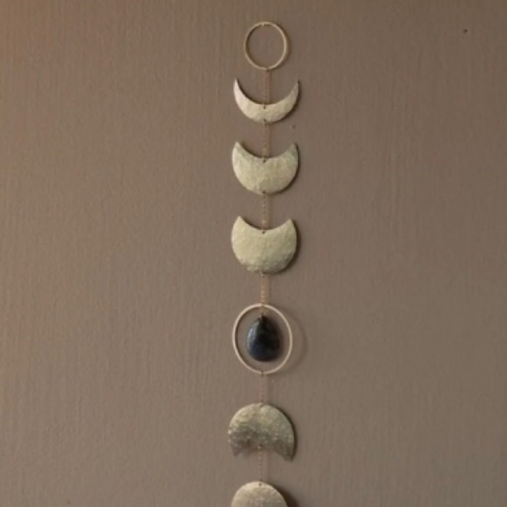 Natural Crystal Moon Home Wall Decor